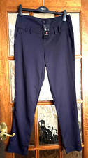 BNWT Ladies SHEILAY Dark NAVY BLUE Cigarette TAPER LEG Trousers Large L28 W31/32