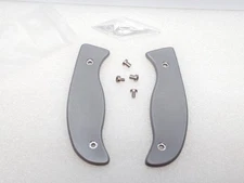 Spyderco Mule Scales 6061-T651  Stonewashed Aluminum w/S.S. T-20 Hardware New!