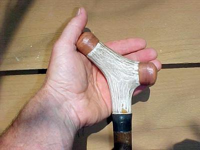 Antler/Bone Cedar-Tip Amber Jewel Knobby DOGWOOD SHILLELAGH walking stick/cane