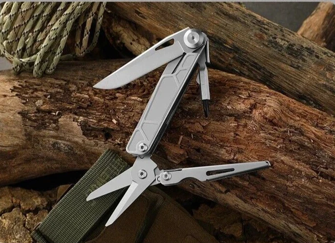 Multi-tool Folding Scissor Knife Screwdriver Opener Hunting Survival Camping Cut