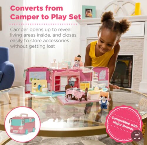 Cámper portátil BCP para Calico Critters con 43 accesorios y 2 muñecas - Imagen 3 de 7