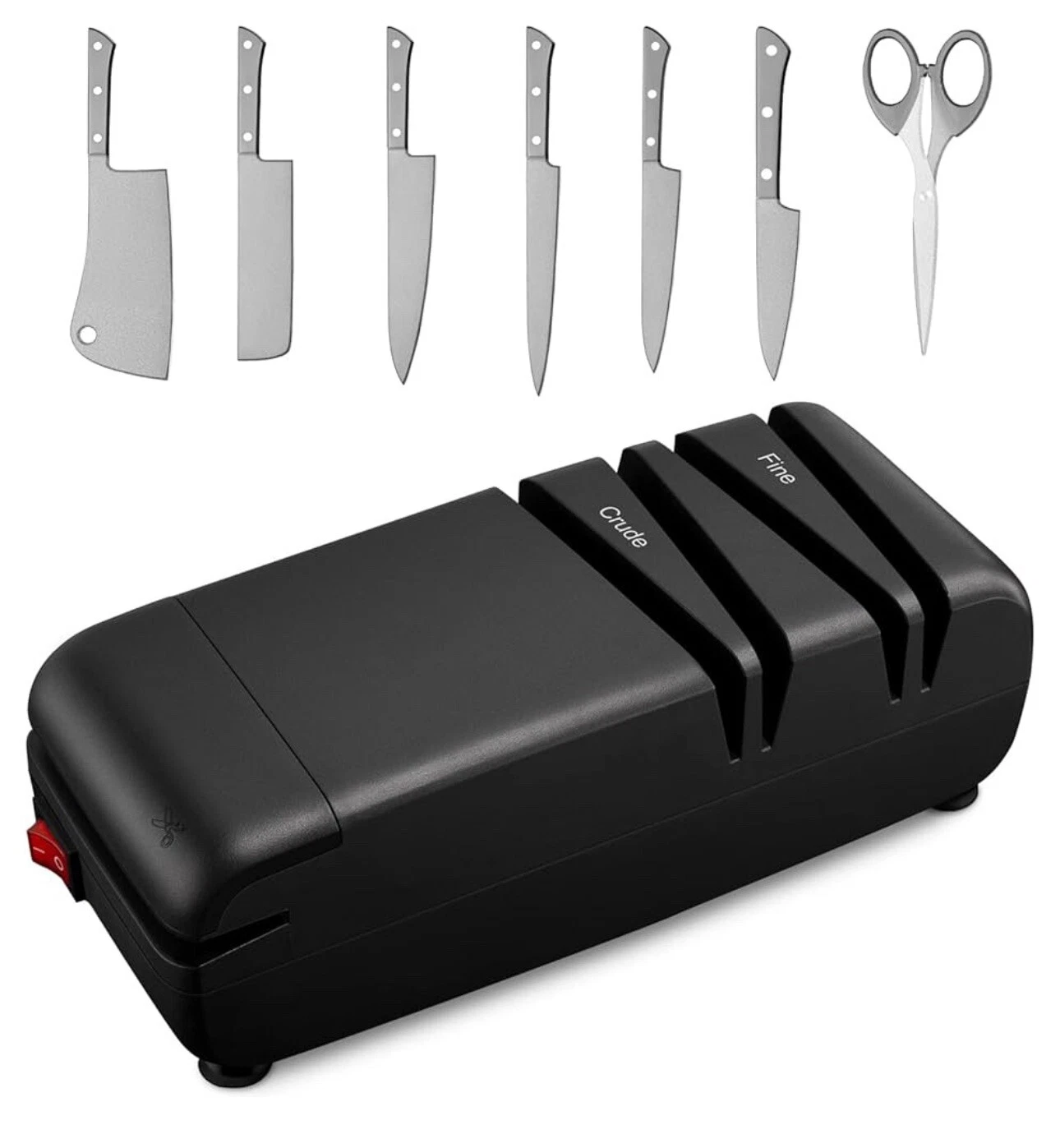 Electric Knife Sharpener, Stable Upgraded Knife Sharpener Electric OPEN BOX