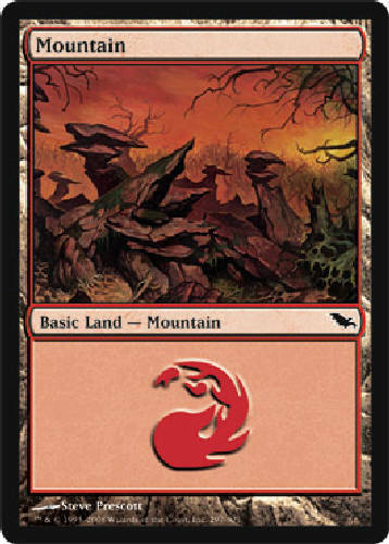 Foil MTG Shadowmoor MOUNTAIN #297 X4 Playset Magic the Gathering DJMagic