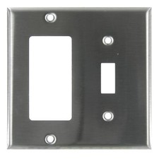 Steel Wall Switch Plate Toggle Outlet Cover Rocker Duplex Wallplate Cover NEW  