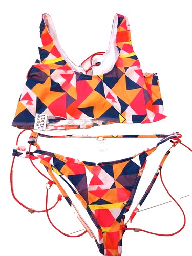 3 Piece Beach Club Set Coco studios bikini / shorts new with tags size large - Picture 3 of 14