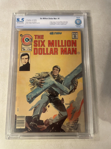 SIX MILLION DOLLAR MAN #1 CBCS 8.5 VF+ TV STATON LEE MAJORS BIONIC 1976 - Afbeelding 1 van 2