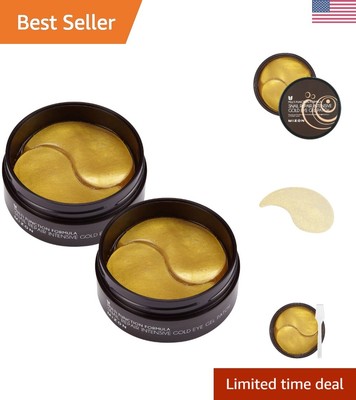 24K Gold and Snail Mucin Hydrogel Under Eye Patches for Puffy Eyes Dark Circl...