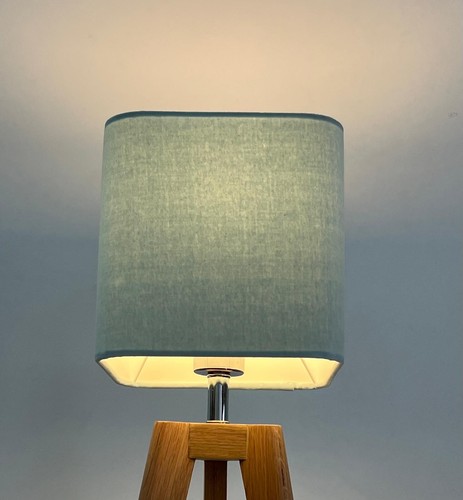 Lampshade Duck Egg Blue Velvet Rounded Square Light Shade - Picture 12 of 22