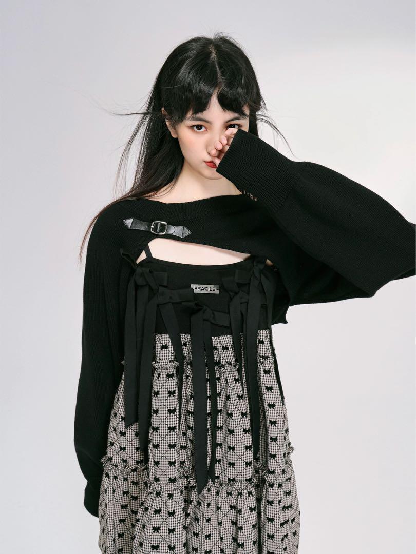 サブカル　ゴシック　パンク　ニット　黒　h.naoto BPN HEIHEI Subculture Gothic Punk Knit Black h.Naoto Bpn heihei Gothic