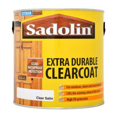 2,5 l Sadolin extra langlebiger Klarlack Lösungsmittel Ölbasis Satin Klarlack