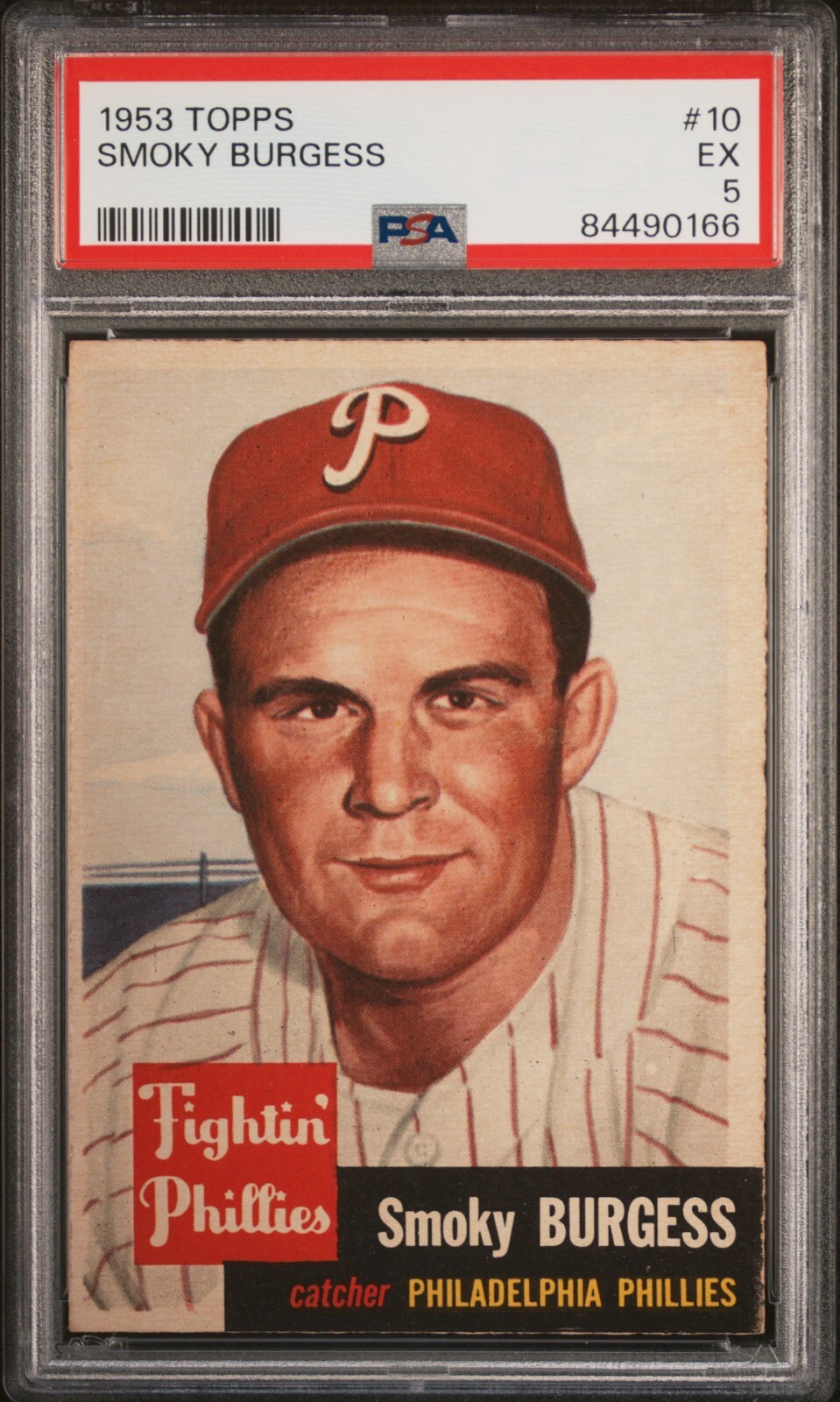 1953 Topps #10 Smoky Burgess SP PSA EX 5 Philadelphia Phillies CENTERED VSCARDS