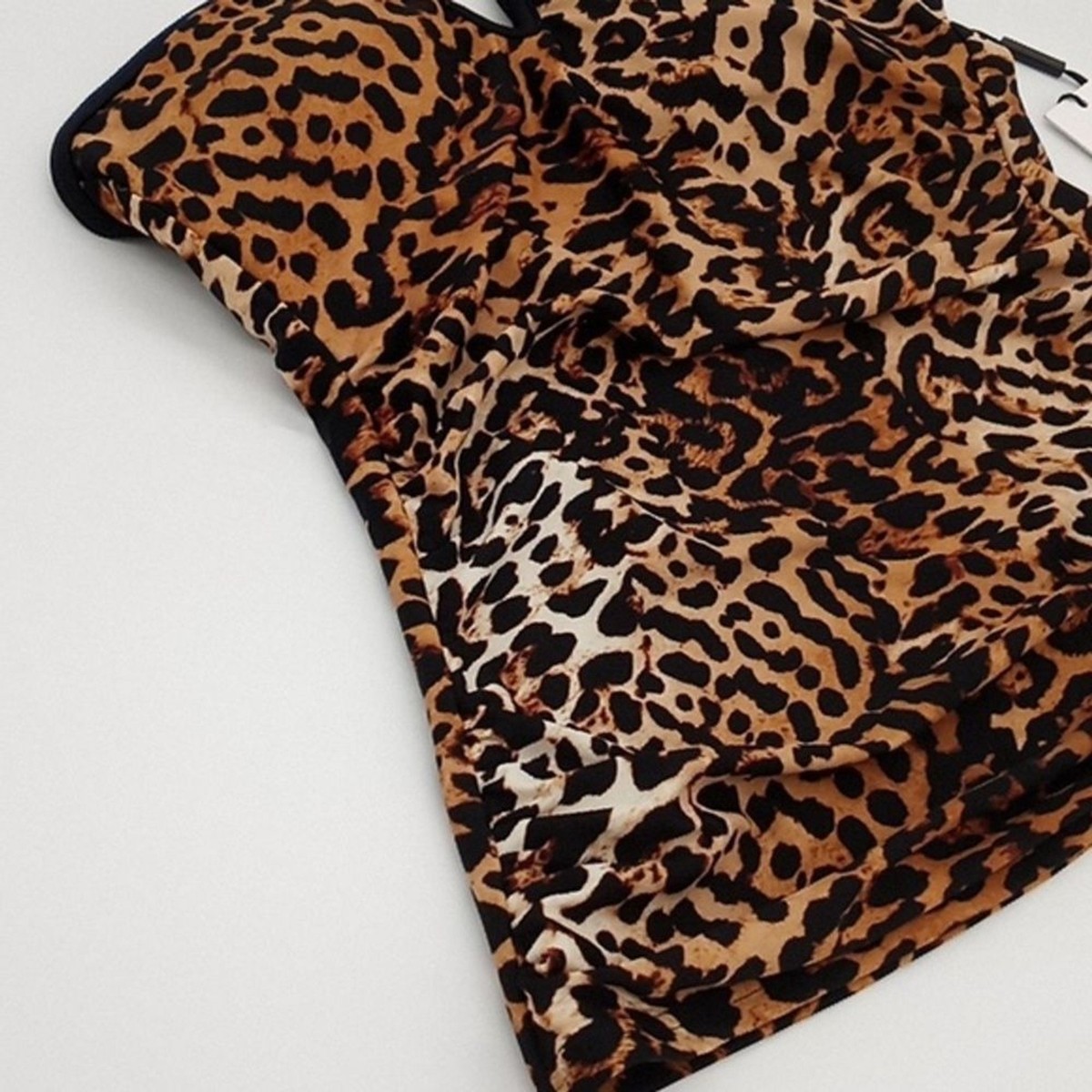 アルゼンチンタンゴトップス Calvin Klein Tankini Top Small Halter Bandeau Ruched V Notch