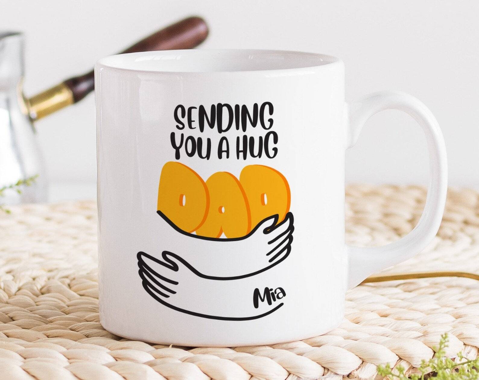 Personalised Sending You A Hug Dad Mug Father's Day Gift Gift For New Dad