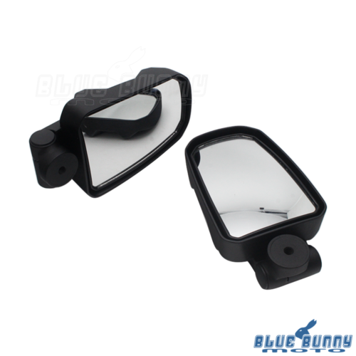 Pair UTV Rear View Side Mirrors 2" Roll Bar Clamp For Polaris RZR Kawasaki Mule - Picture 9 of 10
