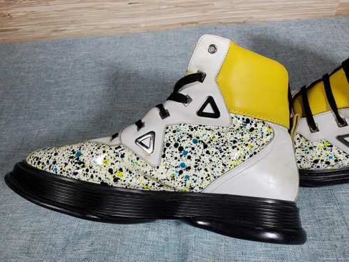 Par de Zapatillas Top Alto de Cuero con Salpicaduras de Pintura Galaxia Jimmy Choo 13 - Imagen 8 de 16