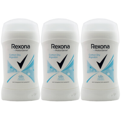 Rexona Deo Stick Cotton Dry 3 x 40ml Deodorant 48H Schutz Anti Transpirant