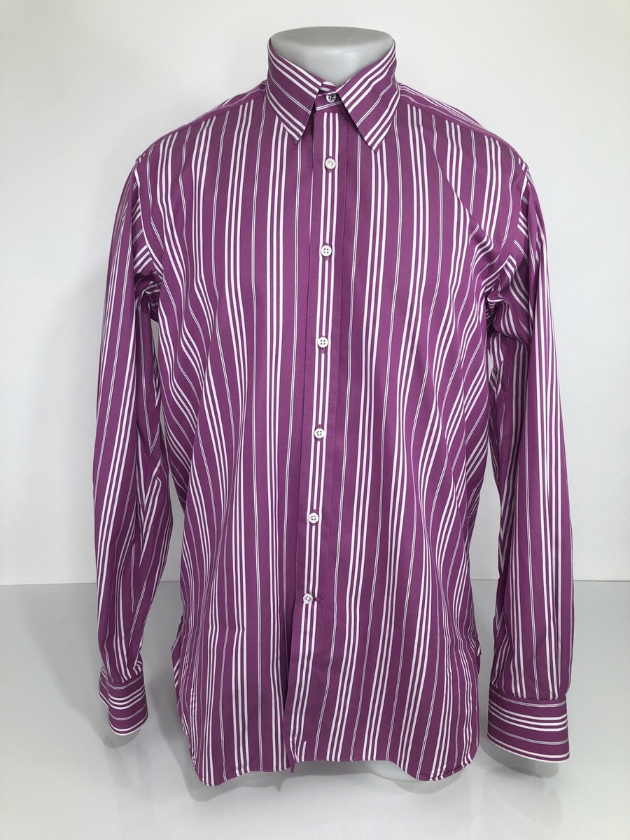 RALPH LAUREN / PURPLE LABEL / ITALY - Mens Sz.16 Striped Shirt | eBay