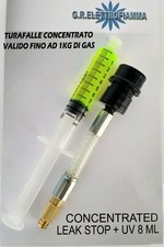 TURAFALLE A SIRINGA 8ml + FLEX BLOCCA PERDITE GAS R134A CONDIZIONATORE FRIGO AUT