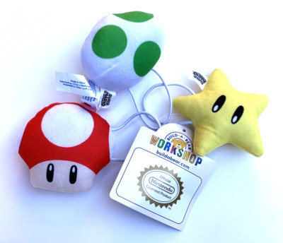 Build a Bear Nintendo Super Mario Power Pack Wristie Mushroom Egg Star, NEW