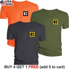 Caterpillar Retro Logo T-Shirt CAT Old Equipment Bulldozer Construction BCA11