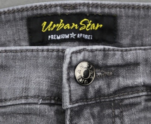 Pantalones de mezclilla elásticos rectos para hombre Urban Star gris 5 bolsillos talla 32x30 (MSR 32x27) - Imagen 4 de 9