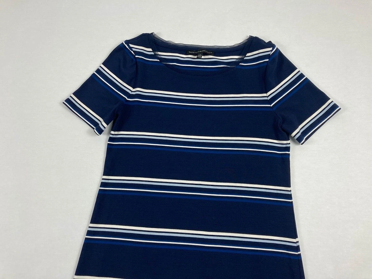 Womens White House Black Market Sheath Dress Size S Small Navy