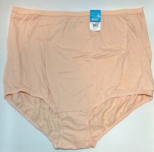 NWT Vanity Fair Perfectly Yours Tailored Brief Panty Cotton 15318 Peach 10/3XL