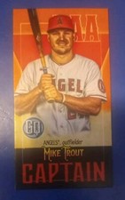 Mike Trout 2021 Topps Mini GQ Captain card # CM-MT