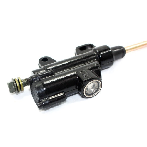 BLACK 8mm Banjo Back Rear Hydraulic Brake Master Cylinder PITPRO Trail Dirt Bike - Picture 2 of 4
