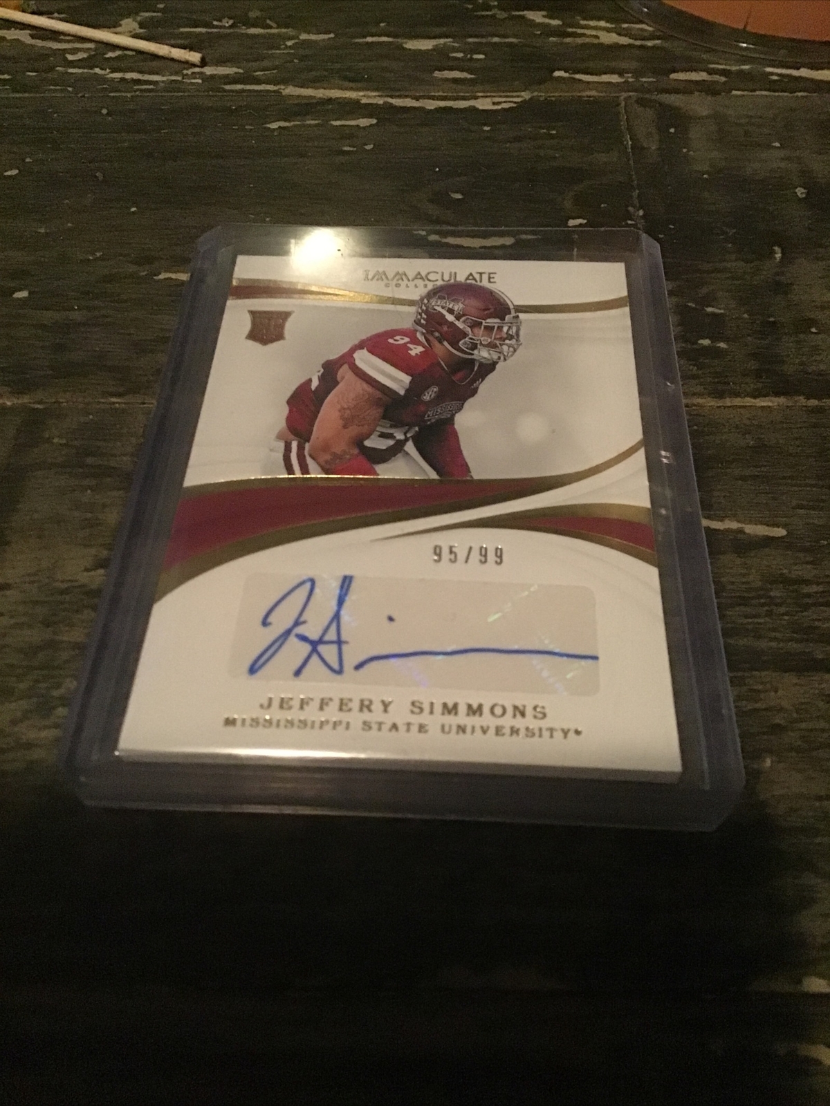 Jeffery Simmons Panini Immaculate Collection Collegiate #69 Autograph