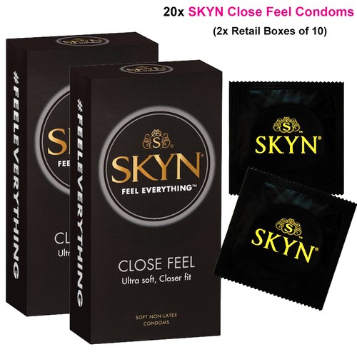 Lifestyles SKYN Close Feel 12-100 CONDOMS Closer 51mm LUBRICATED Sex Non-Latex - Picture 39 of 55