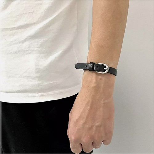 Simple Leather Bracelets Buckle Clasp Wrap Wristband Adjustable for Women Men - Picture 2 of 18