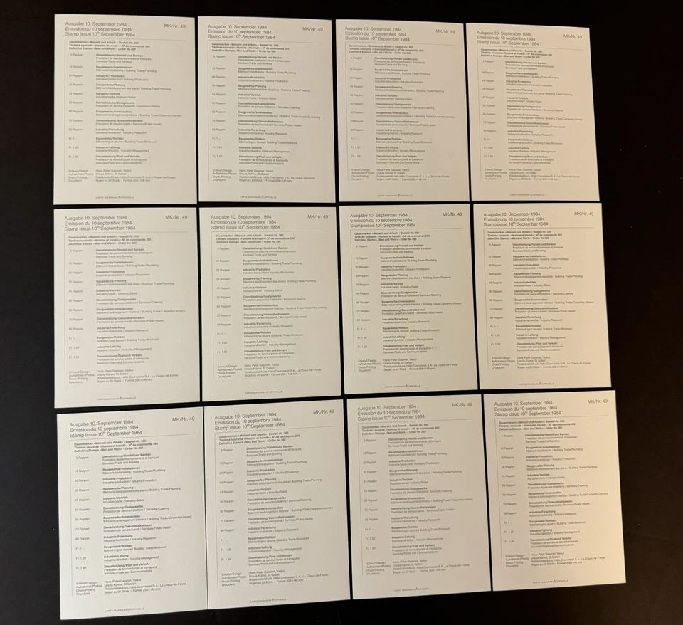 Liechtenstein FDC Maximum Card (MK49) 1984 Industries and Professions #787-98 - Image 2 of 2