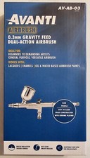 AVANTI AIRBRUSH 0.3mm GRAVITY FEED DUAL ACTION AIRBRUSH AV-AB-03 BRAND NEW