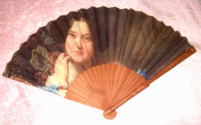 Spanish Portrait Fan from Prado Museum Estate Heirloom