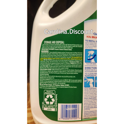 Clorox Clean-Up All-Purpose Cleaner + Bleach Spary Refill Original Scent 128 Oz - Picture 3 of 4