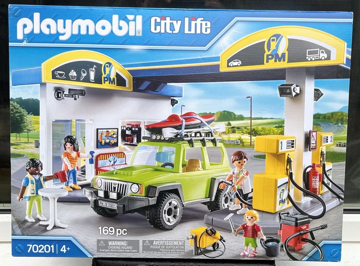 PLAYMOBIL 70201 CITY LIFE VEHICLE FUEL STATION BRAND FACTORY NEW SEALED