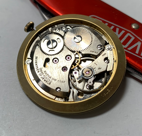 1960s Germinal Voltaire 17 Jewels Swiss AS 1146/47 Movt NICE Dial Hands- RUNS! - Picture 2 of 8