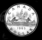 1963 $1 silver proof like coin from the set.  In mint cellophane a MS coin