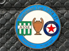 PINS BADGE FOOTBALL SOCCER ASSE SAINT ETIENNE VS HAJDUK SPLIT 1974 / 1975