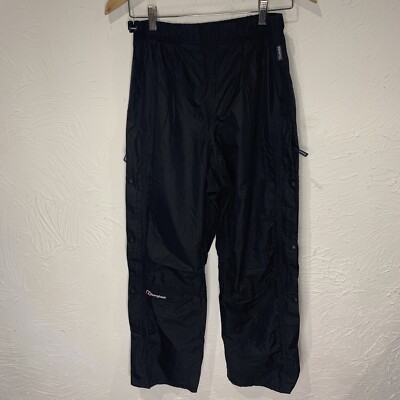Berghaus Deluge Aquafoil Pants Womens Size 12 /31  Black Button Outdoor