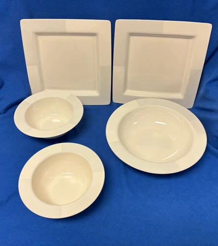 Nautica 'Signature Tableware' "ARCTIC WHITE " Serving Set -5 Pieces