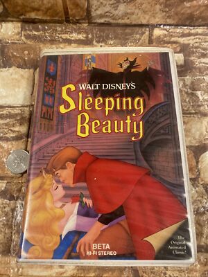 Vintage Walt Disney's Sleeping Beauty Beta Hi Fi Betamax Video cassette Classics