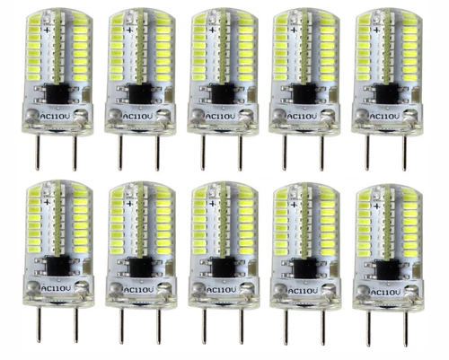 10pcs G8 G8.5 T5 Led bulb 64-3014 SMD Silicone Lamp White Light 3W 110V 120V H