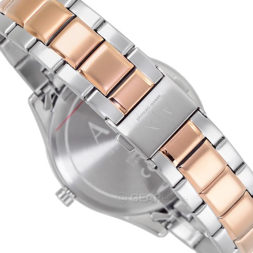 Armani Exchange Mens Multifunction Watch, Black Dial, Two-Tone Silver Rose Gold - Picture 6 of 7