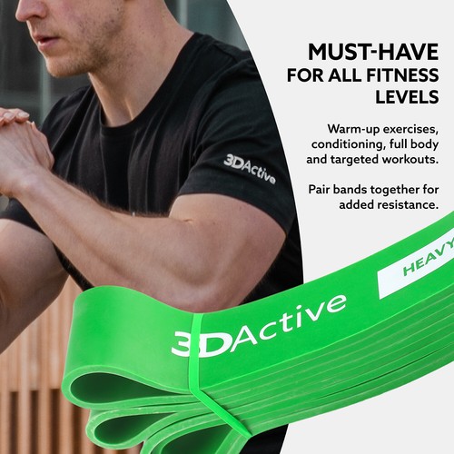 3DActive Power Widerstandsband Klimmzugunterstützung Schwerlast Fitnessstudio Training Übung - Bild 23 von 31