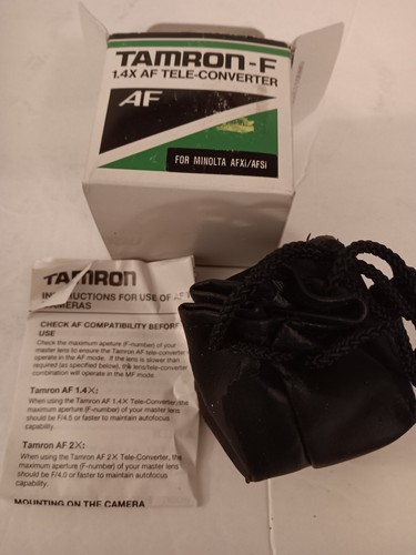 Tamron-F 1.4x AF Tele-Converter For Minolta AFXi/AFSi Series Cameras NOS - Picture 6 of 11