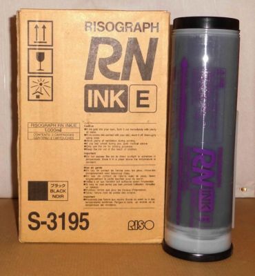 Riso Tinte S-3195 Risograph RN ink E black RN 2000 2100 2205 2500  1 stk.