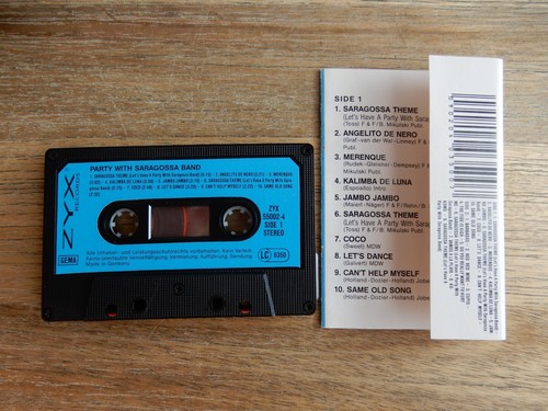 PARTY WITH SARAGOSSA BAND MUSIK KASSETTE MC TAPE 1982 ZYX RECORDS 80's - Picture 2 of 4