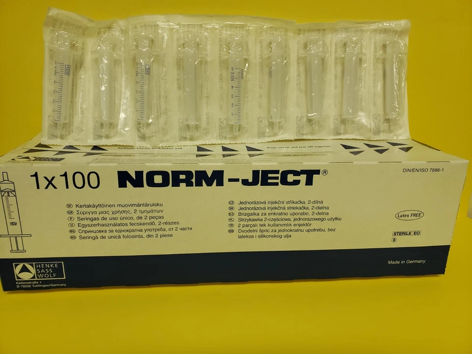 Jeringa NormJect, nueva, 100 por caja Foto 4 de 4